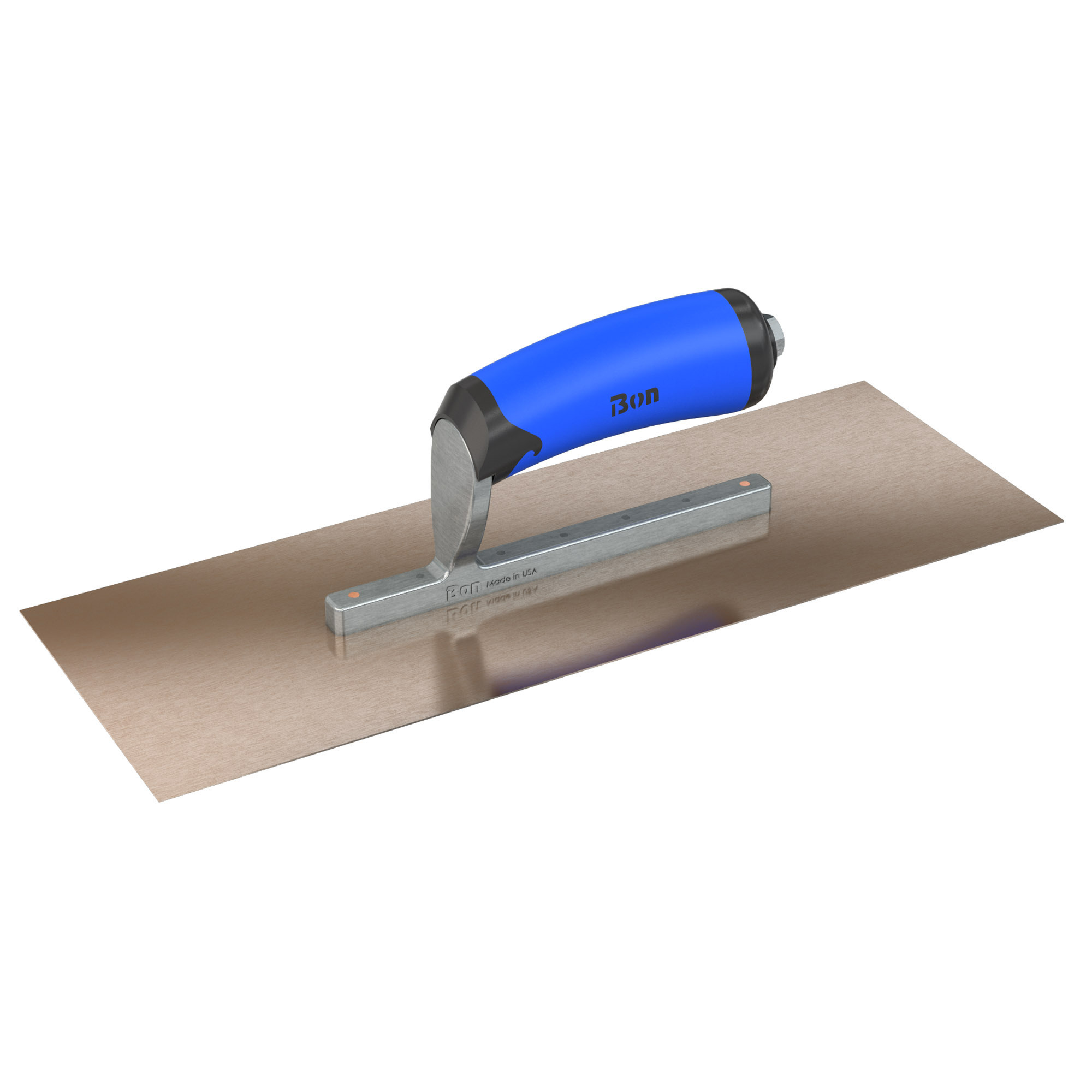 Bon Steel City, Finish Trowel-Sq.-Gldn Stnls-14 x 5-Short Shank, Width 5 in, Length 14 in, Blade Material Stainless Steel, Model# 67-142